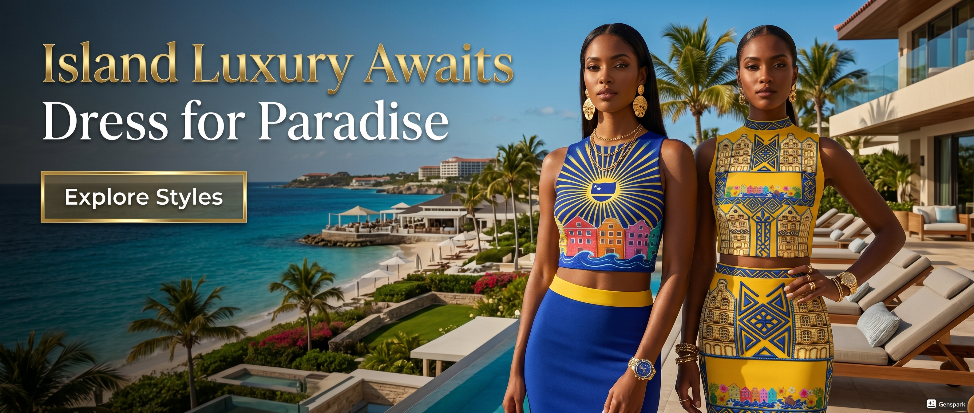 Curaçao island luxury fashion at a resort